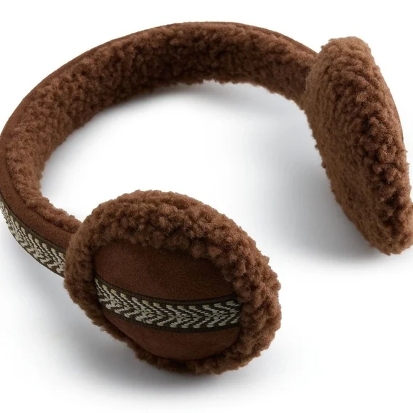 UGG Chocolate Brown Earmuffs Faux Fur W/ gift Box - Picture 2 of 4
